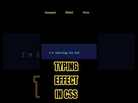 ✨How to create Typing Text Animation in HTML & CSS | Pure CSS Typewriter Effect✨#coding #shorts