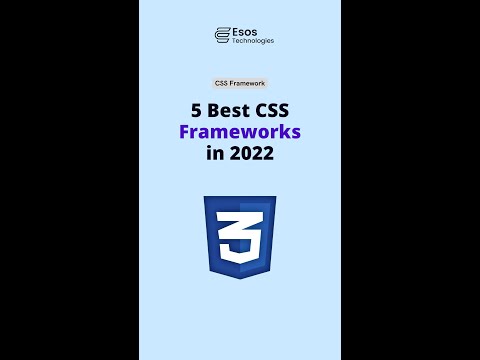 5 Best CSS Frameworks in 2022  | Esos Technologies | #shorts