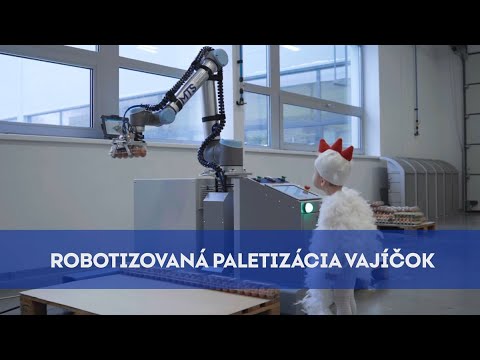 Paletizácia vajíčok s kolaboratívnym robotom UR