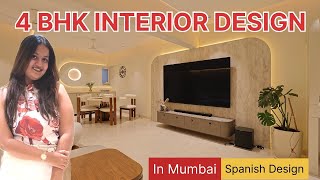 4 BHK FLAT INTERIOR DESIGN IN MUMBAI #homedesign #4bhk #interiordesign #3bhk #flatdesign #viral 