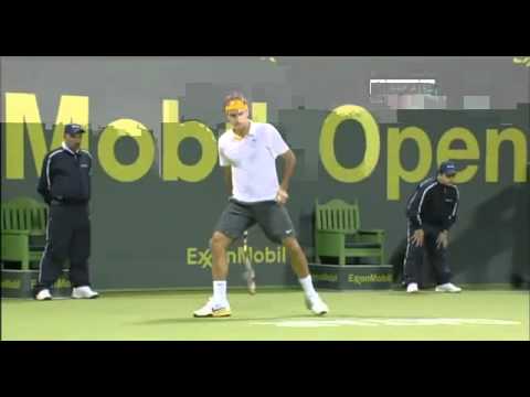 Federer Forward Tweener Doha2011