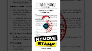 How to remove stamp from agreement in Photoshop #adobephoto #photoediting #photoeditingchallenge