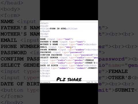 #formhtml form tag in html hindi