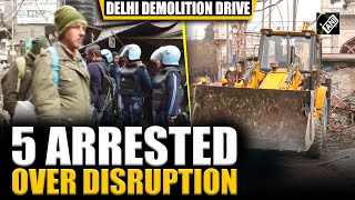 Delhi Police arrests 5 for stone pelting during demolition drive near Faiz-e-Elahi Masjid