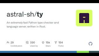 GitHub - astral-sh/ty: An extremely fast Python type checker and language server, written in Rust.