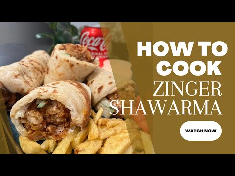 Zinger Shawarma in pita bread without oven. #pakistanistreetfood