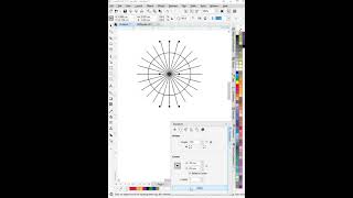 Rotate Line Circle in CorelDraw #youtubeshorts #shotsvideo #tutorials
