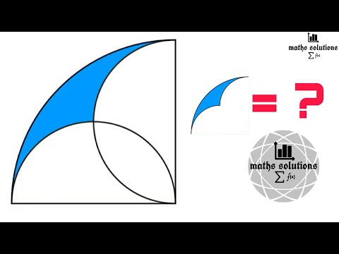 Find the blue area  [8 ways to solve] | Circle Geometry problem  | Geometry puzzle