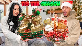 WE MADE EACH OTHER OUR FIRST CHRISTMAS BASKETS!