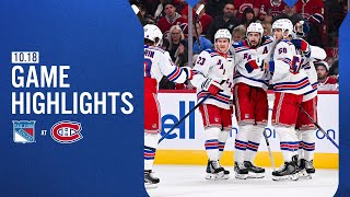 GAME HIGHLIGHTS | 2025-26: New York Rangers at Montreal Canadiens (10/18/25)