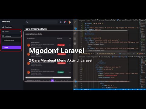 [Mgodonf Laravel]  2 Cara Membuat Menu Aktiv di Laravel