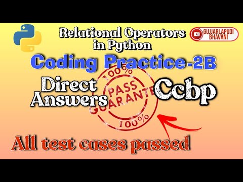 coding practice -2B||Relational operators in python||ccbp||Nxtwave assignments...