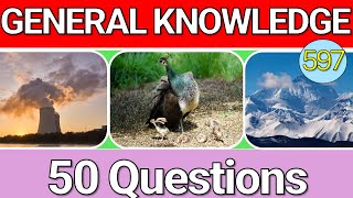 Educational General Knowledge Questions - 50 Questions! 🧠👍 #597