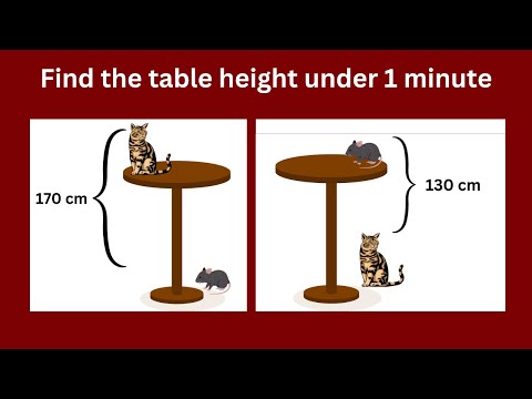 Solving for the Height of a Table: A Fun Math Puzzle!