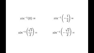 Evaluate Inverse Sine Expressions Using the Unit Circle (Nice Values)