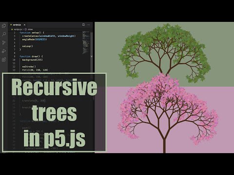 Recursive trees in p5.js | Coding Project #13
