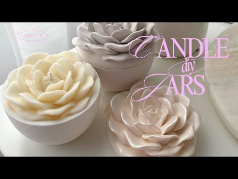 DIY Candle Jars | Jesmonite rose jar Handmade gift ideas that look expensive, Sealing candle jars