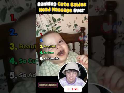 Ranking the Cutest Babies Getting Head Massages Ever! #baby #shorts