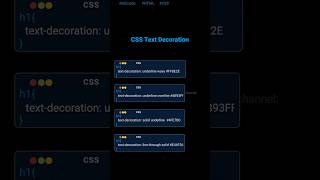 CSS Tips and Tricks: Text Decoration #css #coding #shorts #css3 #csstips #codinglife #webdesign