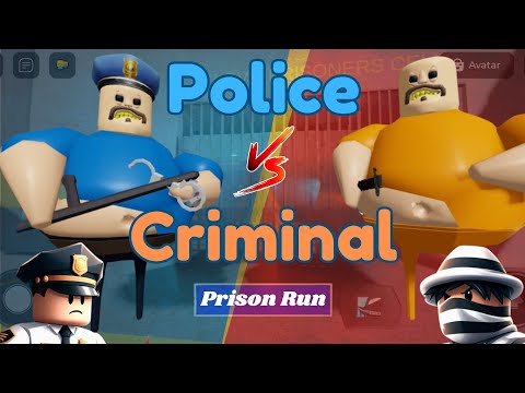 👮Police VS 🟠Criminal Barry's Prison Run! OBBY | First-person View | Roblox
