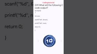C Program MCQ Question ❓ #cinterviewquestions #codingtutorial