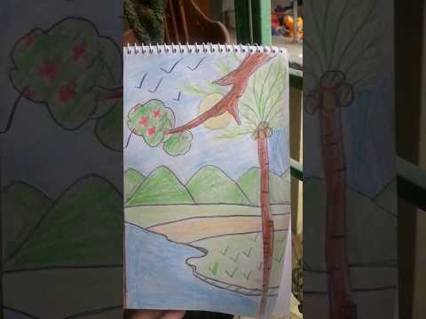 drwaing a village scene|pencil art|#artist #art #pencildrawing #scenery #shorts