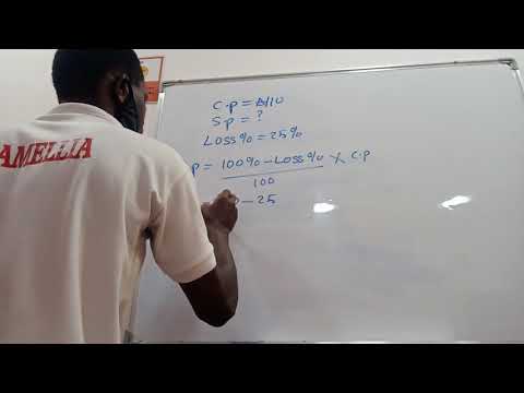 SELLING PRICE WHEN GIVEN COST PRICE AND LOSS PERCENT