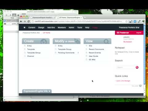 Finishing the ExpressionEngine Installation (5/25) DaBrook EE Tutorial
