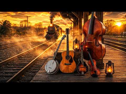 Golden Hour Bluegrass Journey | Epic Banjo, Fiddle & Railroad Dreams at Sunset