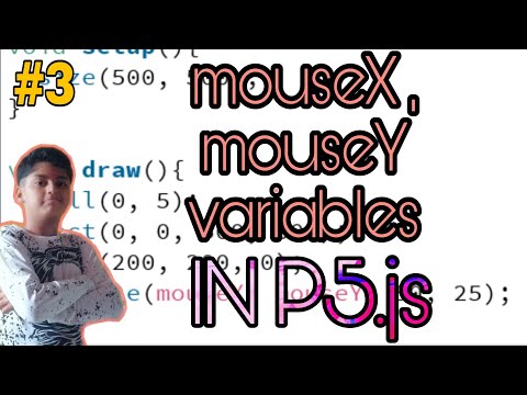 VARIABLES (mouseX, mouseY) IN P5.js. CODING PART 3. LEARN CODING WITH AARYAN.
