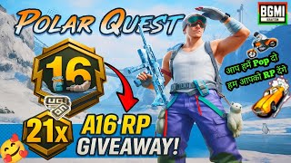 “BGMI A16 RP Giveaway LIVE – 21 Lucky Winners!” Free में Royal Pass 😍 #FreeRoyalPass #BGMI #Giveaway