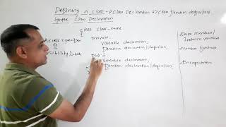 Defining a class in C++ ¦ Access specifiers ¦ Visibility mode ¦ Abstraction ¦ Encapsulation ¦ hiding