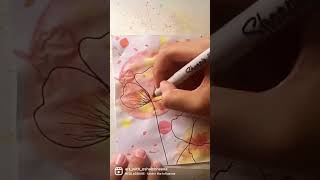 Draw flower 🌸 #watercolorart #flowerartwork #art #subscribe #viralart #like #short