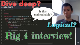 Mock interview | Logical coding and maintainability | Parentheses validation
