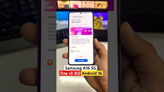Samsung A16 One UI 8.0 Android 16 Update Features🔥