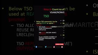 Mainframe - How to count total No of records …. #kumaritchannel #ibm #mainframes #cobol #tso