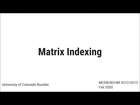 Matrix Indexing