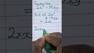 Factorise Algebraic Expression with me. #maths #titostutor #sharetheknowledge #shortsvideoviral