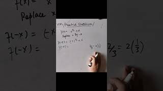 Even Function example #function #maths #shorts