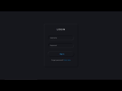 Neomorphism Login Form | Neomorphism ui