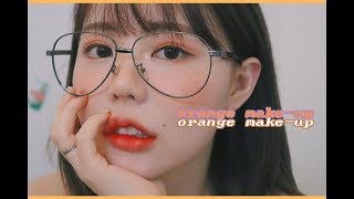 ENG) Orange retro makeup with a vintage feel - ♥ Orange retro make up tutorial