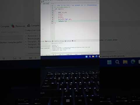 #4 How to multiply two integers in 'C' programming #programming #coding "PLEASE SUBSCRIBE"