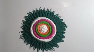 Easy and simple rangoli designs for beginners | daily so easy rangoli designs #youtubevideo #asmr 