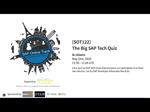 [SOT122] The Big SAP Tech Quiz