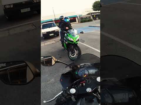 HES BACK WITH A CHICK #yamahar3 #ninja300 #bikeshorts #bikelife #bikelover