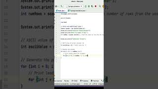 Java program to print character pyramid | Java pattern programs #java #interview #coding