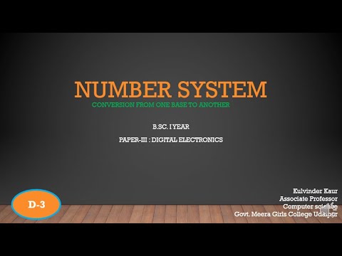 NUMBER SYSTEM CONVERSION