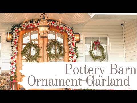Pottery Barn Ornament Garland Dupe