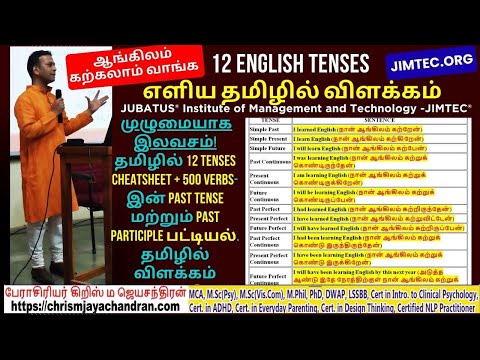 ஆங்கிலம் கற்கலாம் வாங்க - Tenses in English - ஆங்கிலத்தில் 12 டென்சஸ்