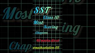 8 Chapters=40+Marks🤯Class 10 SST most important chapters#shorts​#boardexam#trending#class10#cbse#fun